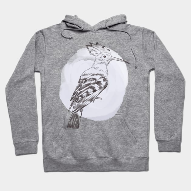 Hand drawn illustration of hoopoe forest bird Hoodie by Lshvsk